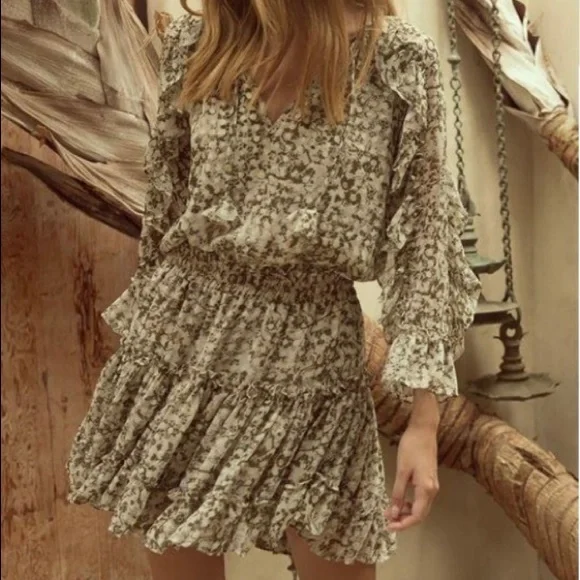 misa green floral dress ARHEA DRESS main image 0